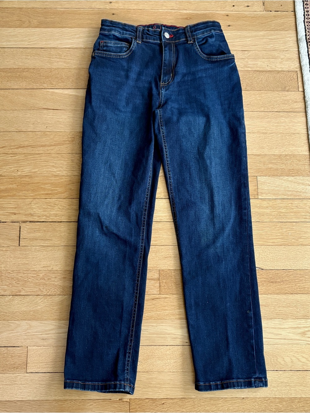 Mini Boden Kids Classic Dark Blue Stretch Straight Leg Jeans 13Y